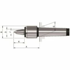 RÃ–HM Mitlaufende Zentrierspitzen 60°. MK 4. Größe 08.mit Verlängerter Laufspitze