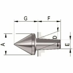 RÃ–HM Auswechselbare Einsätze Für Mitlaufende Zentrierspitzen. Größe 102. 60°