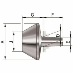 RÃ–HM Auswechselbare Einsätze Für Mitlaufende Zentrierspitzen. Größe 102. Für Hohlkörper