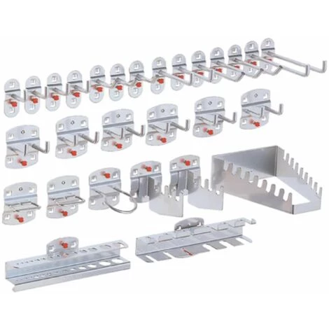 HAUSMARKE Hakensortiment 18-teilig Alufarben 1 HAUSMARKE Hakensortiment 18-teilig Alufarben