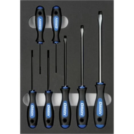 ORION Einlage Best.mit Schlitz-Schraubendreher BxTxH 232x332x31mm Schwarz/grau 1 ORION Einlage Best.mit Schlitz-Schraubendreher BxTxH 232x332x31mm Schwarz/grau