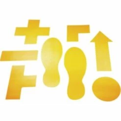 HAUSMARKE Selbstklebende Stellplatzmarkierung Form T Farbe Signalgelb 100x0.7x150 Mm