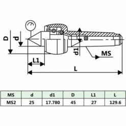 Zentrierspitze MT2 VidaXL -Deutschland Drechselbänke & Zubehör Verkaufs-Shop 26591458 3