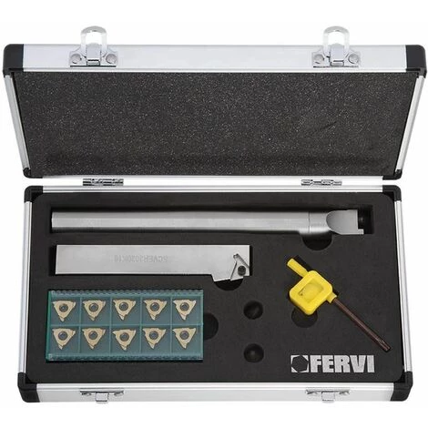 KIT SET WERKZEUG SATZ FÜR DREHMASCHINE INNEN AUSSEN MIT WENDEPLATTEN FERVI KICAN 1 KIT SET WERKZEUG SATZ FÜR DREHMASCHINE INNEN AUSSEN MIT WENDEPLATTEN FERVI KICAN