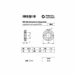 SONSTIGE DIN 1804 Nutmuttern M 80 , 14 H Blank, Ungehärtet Und Ungeschliffen -Deutschland Drechselbänke & Zubehör Verkaufs-Shop 30595905 4
