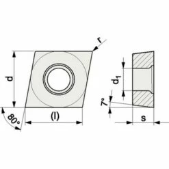 PROMAT Wendeschneidplatte (CCGT09T302-AL N20 / Inhalt: 10 Stück) - 6480005384 -Deutschland Drechselbänke & Zubehör Verkaufs-Shop 30639345 3