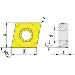 PROMAT Wendeschneidplatte (CCGT060204L-HP UNI35 / Links / Inhalt: 10 Stück) - 6480006154 -Deutschland Drechselbänke & Zubehör Verkaufs-Shop 30639352 3