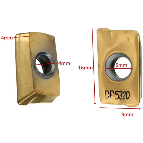 ASUPERMALL 10 Stuck Hartmetallfraseinsatze Apmt1604 Pder Dp5320 25R0.8 Tool + Cle 2 ASUPERMALL 10 Stuck Hartmetallfraseinsatze Apmt1604 Pder Dp5320 25R0.8 Tool + Cle - Image 2