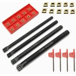 MOHOO CCMT060204-HM 6/7/8/10mm Wendeschneidplatten SCLCR06 Drehbank Bohrstangenschlüssel Drehwerkzeughalter