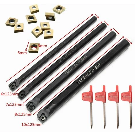 MOHOO CCMT060204-HM 6/7/8/10mm Wendeschneidplatten SCLCR06 Drehbank Bohrstangenschlüssel Drehwerkzeughalter 3 MOHOO CCMT060204-HM 6/7/8/10mm Wendeschneidplatten SCLCR06 Drehbank Bohrstangenschlüssel Drehwerkzeughalter - Image 3