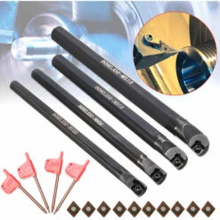 HAPPYSHOPPING 4Pcs 7/8/10/12mm S07K/S08K/S10K/S12M-SCLCR06 CNC-Drehmaschine Bohrstangen-Drehwerkzeughalter + 10Pcs CCMT060204 Einsätze + 4Pcs Schraubenschlüssel -Deutschland Drechselbänke & Zubehör Verkaufs-Shop 37411935 4