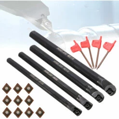 HAPPYSHOPPING 4Pcs 7/8/10/12mm S07K/S08K/S10K/S12M-SCLCR06 CNC-Drehmaschine Bohrstangen-Drehwerkzeughalter + 10Pcs CCMT060204 Einsätze + 4Pcs Schraubenschlüssel -Deutschland Drechselbänke & Zubehör Verkaufs-Shop 37411935 5