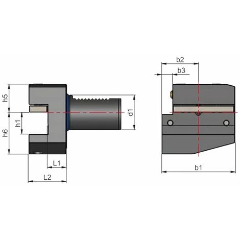 EROGLU Radial-Werkzeughalter VDI 40 X 25 X 44 B2 Links, Kurz 2 EROGLU Radial-Werkzeughalter VDI 40 X 25 X 44 B2 Links, Kurz - Image 2