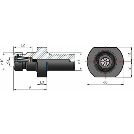 EROGLU Spannzangenhalter E4 - 40 X ER 40 3-26 Mm 2 EROGLU Spannzangenhalter E4 - 40 X ER 40 3-26 Mm - Image 2