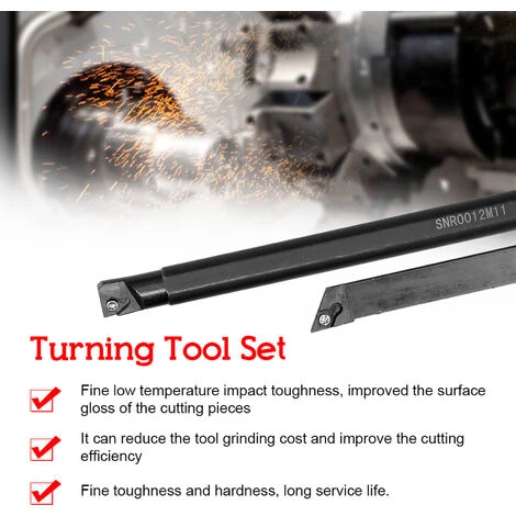 ASUPERMALL 7pcs 12mm Schaftdurchmesser Drehbank-Bohrstangen-Einsatz-Set Fur Die Bearbeitung Von Stahlteilen 2 ASUPERMALL 7pcs 12mm Schaftdurchmesser Drehbank-Bohrstangen-Einsatz-Set Fur Die Bearbeitung Von Stahlteilen - Image 2