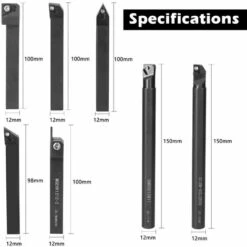 ASUPERMALL 7pcs 12mm Schaftdurchmesser Drehbank-Bohrstangen-Einsatz-Set Fur Die Bearbeitung Von Stahlteilen 8 ASUPERMALL 7pcs 12mm Schaftdurchmesser Drehbank-Bohrstangen-Einsatz-Set Fur Die Bearbeitung Von Stahlteilen -Deutschland Drechselbänke & Zubehör Verkaufs-Shop 38889042 4
