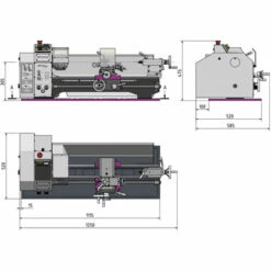 Optimum Leitspindeldrehmaschine OPTIturn TU 2506 (230 V), 3425001