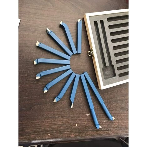 HIASDFLS 11 Stücke Hartmetallbestückte Drehmaschine Drehwerkzeuge Metallschneidwerkzeug Bits Set 3 HIASDFLS 11 Stücke Hartmetallbestückte Drehmaschine Drehwerkzeuge Metallschneidwerkzeug Bits Set - Image 3