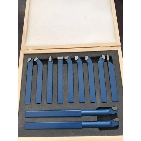 HIASDFLS 11 Stücke Hartmetallbestückte Drehmaschine Drehwerkzeuge Metallschneidwerkzeug Bits Set 5 HIASDFLS 11 Stücke Hartmetallbestückte Drehmaschine Drehwerkzeuge Metallschneidwerkzeug Bits Set - Image 5