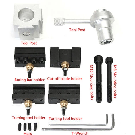 DRILLPRO Aluminium-Schnellwechsel-Werkzeughalter Pr Tisch/Hobby-Drehmaschine 7x10'' 7x12'' 7x14'' LAVENTE 2 DRILLPRO Aluminium-Schnellwechsel-Werkzeughalter Pr Tisch/Hobby-Drehmaschine 7x10'' 7x12'' 7x14'' LAVENTE - Image 2