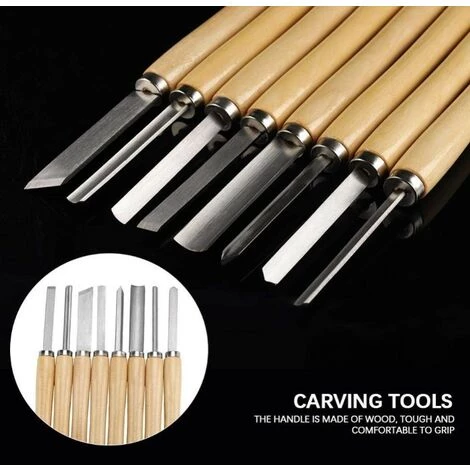 DYHF 8tlg Schnitzwerkzeug Schnitzsatz Schnitzmesser Schnitz-Messer Für Anfänger Und Profis 2 DYHF 8tlg Schnitzwerkzeug Schnitzsatz Schnitzmesser Schnitz-Messer Für Anfänger Und Profis – Bild 2