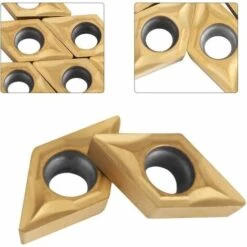 BARES Set Of 10pcs Rotary Insert Blades CNC Diamond Shape Carbide Cutters DCMT070204 US735 DCMT51.51 Steel Threading Turning Tool For Lathes, Milling Machines -Deutschland Drechselbänke & Zubehör Verkaufs-Shop 59041510 5