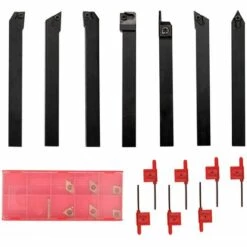 LIFCAUSAL 21 Stück 10 Mm Schaft Drehmaschine Drehwerkzeughalter Bohrstange Hartmetalleinsätze Drehmaschine Drehwerkzeug