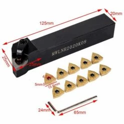 LIFCAUSAL MWLNR2020K08 Halter + 10 Stück WNMG080404 Hartmetalleinsätze + Schlüssel Zum Drehen Auf Der Drehbank -Deutschland Drechselbänke & Zubehör Verkaufs-Shop 65099367 5