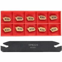 ASUPERMALL Drehwerkzeug-Satz Für Metalldrehmaschinen SPB26-3 110 X 26 Mm Trennwerkzeug Mit 10 STÜCK GTN-3 SP300 Hartmetall-Trenneinsätzen Für Stahl-Halbschlichten -Deutschland Drechselbänke & Zubehör Verkaufs-Shop 68593801 5