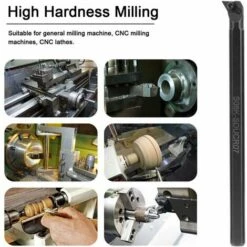 MONLY Satz Von 5 Wendeschneidplatten-Drehmeißelhaltern Mit 8 Mm Schaft Mit 5 Klingen DCMT070204 -Deutschland Drechselbänke & Zubehör Verkaufs-Shop 68760378 3