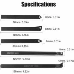 MONLY Satz Von 5 Wendeschneidplatten-Drehmeißelhaltern Mit 8 Mm Schaft Mit 5 Klingen DCMT070204 -Deutschland Drechselbänke & Zubehör Verkaufs-Shop 68760378 4