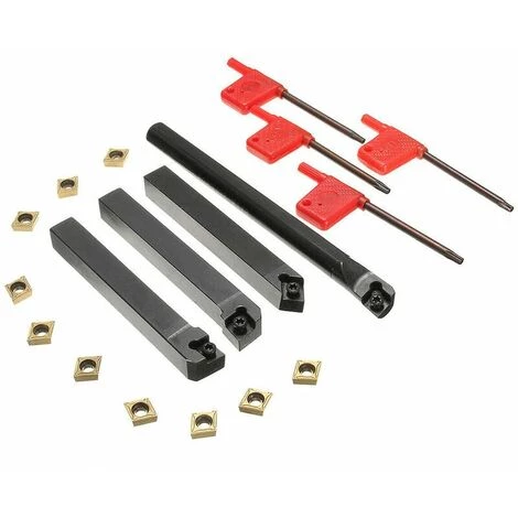 MONLY 4-teiliger Drehstahlhalter + CCMT09T304 Hartmetalleinsatz + T15 Schlüssel 2 MONLY 4-teiliger Drehstahlhalter + CCMT09T304 Hartmetalleinsatz + T15 Schlüssel - Image 2