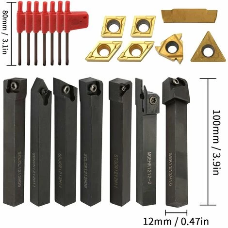 MONLY Multifunktions 21 Stück Hartmetalleinsätze Werkzeughalter Bohrstange Mit Schraubenschlüssel Drehwerkzeug 4 MONLY Multifunktions 21 Stück Hartmetalleinsätze Werkzeughalter Bohrstange Mit Schraubenschlüssel Drehwerkzeug - Image 4