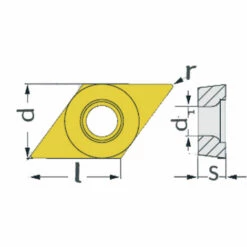 Optimum HM-Ersatzwendeplatten ISO DCMT070204, 3441758